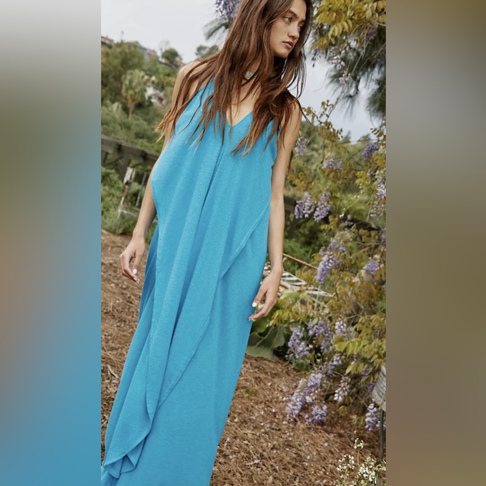 NWOT- Free People Beach - Positano Maxi Dress - Blue - Size Small